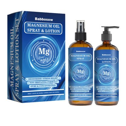 Magnesium Oil Body Care Spray and Lotion Kit